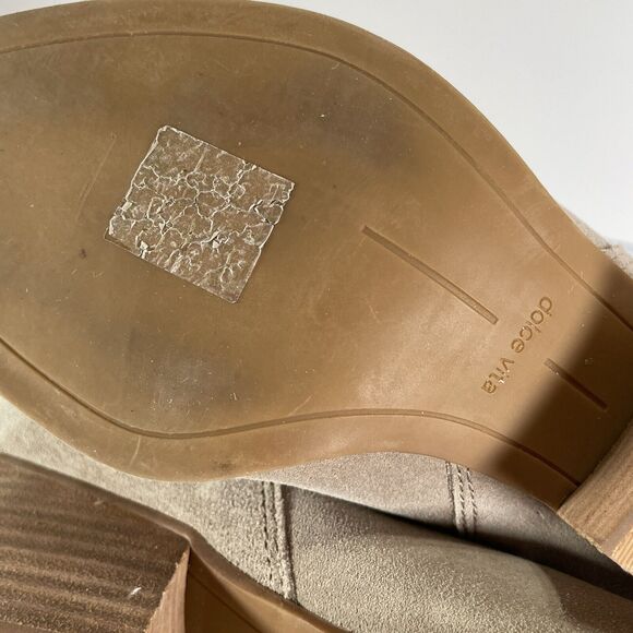Dolce Vita DAINE Bootie Women’s Size 10M Tan Suede Step Ankle Stacked 2.5” Heel - Picture 9 of 12